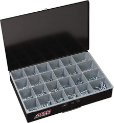 Value Collection - 840 Piece, M3x6.00 to M5x25.00, Steel Machine Screw Assortment - Pan Head, Slotted Drive, 6 to 50mm Long, Grade 2 - USA Tool & Supply