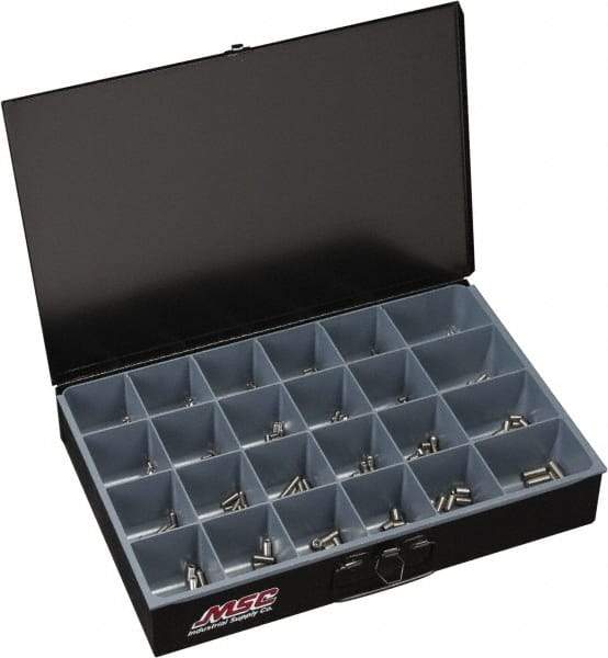 Value Collection - 210 Piece, M4x5.00 to M10x25.00, Stainless Steel Set Screw Assortment - Hex Head, Hex Socket Drive, 5 to 25mm Long, Grade 18-8 - USA Tool & Supply