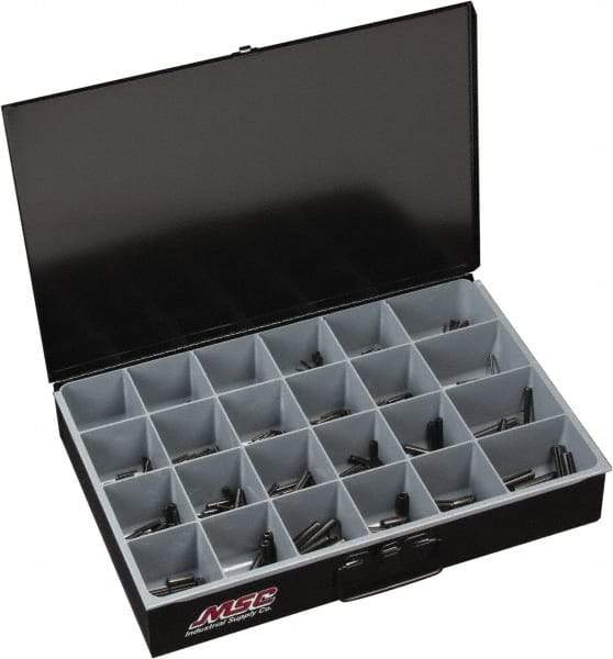 Value Collection - 755 Piece, 1/16 to 3/8" Pin Diam, Spring Pin Assortment - 1/2 to 2" Long, Grade 2 Steel - USA Tool & Supply