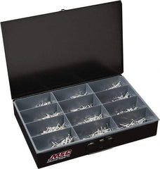 Value Collection - 1,000 Piece, 1/8 to 3/16" Hole Diam, Dome Head, Aluminum Blind Rivet Assortment - 1/8 to 5/8" Length, Aluminum Mandrel - USA Tool & Supply