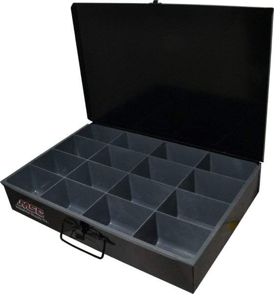 Durham - 1 Drawer, 16 Compartment, Small Parts Assortment Storage Drawer - 12" Deep x 18-1/2" Wide - USA Tool & Supply