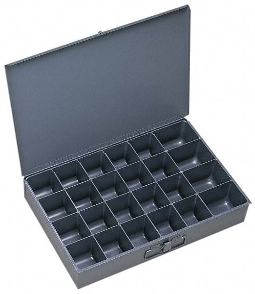 Durham - 1 Drawer, 24 Compartment, Small Parts Assortment Storage Drawer - 12" Deep x 18-1/2" Wide - USA Tool & Supply