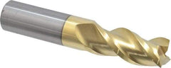 ProMax - 3/4", 1-5/8" LOC, 3/4" Shank Diam, 4" OAL, 3 Flute, Solid Carbide Square End Mill - Single End, ZrN Finish, Spiral Flute, 40° Helix, Right Hand Cut, Right Hand Flute, Series 109 - USA Tool & Supply