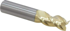ProMax - 3/8", 5/8" LOC, 3/8" Shank Diam, 2" OAL, 3 Flute, Solid Carbide Square End Mill - Single End, ZrN Finish, Spiral Flute, 40° Helix, Right Hand Cut, Right Hand Flute, Series 109 - USA Tool & Supply