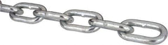 Peerless Chain - 1/4" Welded High Test Chain - 2,600 Lb Capacity, Grade 43, Carbon Steel, Zinc Plated Finish - USA Tool & Supply