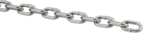 Peerless Chain - #2 Welded Straight Link Machine Chain - 325 Lb Capacity, Steel, Zinc Plated Finish - USA Tool & Supply