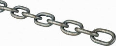 Peerless Chain - #2/0 Welded Passing Link Chain - 450 Lb Capacity, Steel, Zinc Plated Finish - USA Tool & Supply