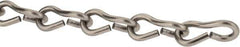 Made in USA - 0.105" Diam Stainless Steel Single Jack Chain - 30 Lb Load Limit, 16 Links per Foot, #12 - USA Tool & Supply