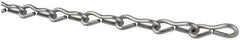 Made in USA - 0.062" Diam Steel Single Jack Chain - 10 Lb Load Limit, #16, Zinc Plated Finish - USA Tool & Supply