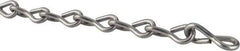 Made in USA - 0.08" Diam Steel Single Jack Chain - 16 Lb Load Limit, #14, Zinc Plated Finish - USA Tool & Supply