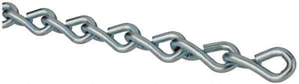 Campbell - 0.162" Diam Steel Single Jack Chain - 60 Lb Load Limit, #8, Zinc Plated Finish - USA Tool & Supply