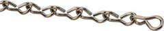 Made in USA - 0.062" Diam Steel Single Jack Chain - 10 Lb Load Limit, #16, Nickel Plated Finish - USA Tool & Supply