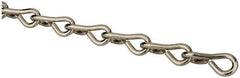 Made in USA - 0.105" Diam Steel Single Jack Chain - 29 Lb Load Limit, #12, Nickel Plated Finish - USA Tool & Supply