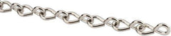 Made in USA - 0.135" Diam Steel Single Jack Chain - 43 Lb Load Limit, #10, Nickel Plated Finish - USA Tool & Supply