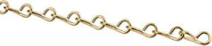 Made in USA - 0.047" Diam Steel Single Jack Chain - 5 Lb Load Limit, #18, Brass Plated Finish - USA Tool & Supply