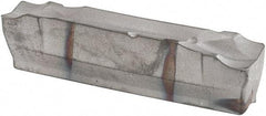 Iscar - HGR J IC328 Grade, 0.1181" Cutting Width, Carbide Cutoff Insert - 6° Right Hand Lead Angle, 0.0079" Cnr Rad, TiCN Coated, Double End - USA Tool & Supply