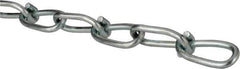 Campbell - 0.148" Diam Steel Double Loop Chain - 305 Lb Load Limit, #3/0, Zinc Plated Finish, 2.17" Inside Length - USA Tool & Supply