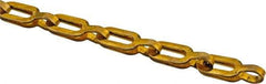 Made in USA - 0.028" Diam Brass Plumber's Safety Chain - 50 Lb Load Limit, #2, Standard Finish, 0.7" Inside Length - USA Tool & Supply