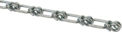 Campbell - 0.162" Diam Steel Single Loop Chain - 485 Lb Load Limit, #4/0, Zinc Plated Finish, 1.8" Inside Length - USA Tool & Supply