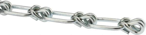 Campbell - 0.177" Diam Steel Single Loop Chain - 580 Lb Load Limit, #5/0, Zinc Plated Finish, 2.15" Inside Length - USA Tool & Supply