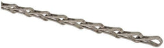 Made in USA - 0.042" Diam Steel Sash Chain - 95 Lb Load Limit, #25, Standard Finish - USA Tool & Supply