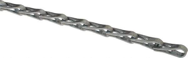 Made in USA - 0.035" Diam Steel Sash Chain - 75 Lb Load Limit, #8, Zinc Plated Finish - USA Tool & Supply