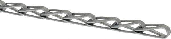 Made in USA - 0.028" Diam Steel Sash Chain - 80 Lb Load Limit, #30, Zinc Plated Finish - USA Tool & Supply