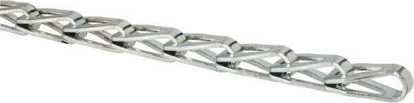 Made in USA - 0.042" Diam Steel Sash Chain - 140 Lb Load Limit, #40, Zinc Plated Finish - USA Tool & Supply