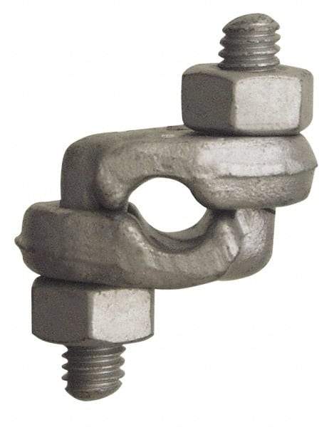 CM - 3/4" Wire Rope Double Saddle Clip - Forged Steel, Galvanized - USA Tool & Supply
