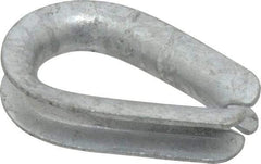 Campbell - 1/4" Wire Rope Thimble Clip - Steel, Heavy-Galvanized - USA Tool & Supply