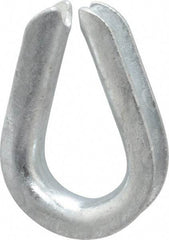 Campbell - 5/16" Wire Rope Thimble Clip - Steel, Heavy-Galvanized - USA Tool & Supply