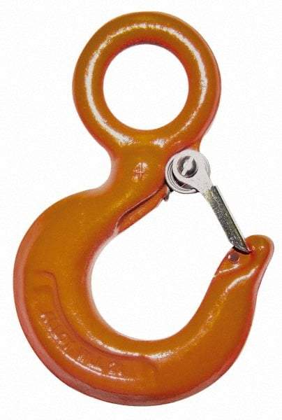 CM - Chain Grade 80, Alloy Steel Eye Hook - 1.78" Hook Throat, 7.31" Reach, 2" Eye ID, 10.07" OAL - USA Tool & Supply