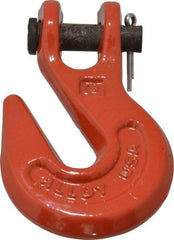 Campbell - 5/16 Inch Chain Diameter, Grade 70 Clevis Hook - 5,100 Lbs. Load Capacity, 15/32 Inch Inside Diameter, 7/16 Inch Pin Diameter, 3/8 Inch Hook Throat - USA Tool & Supply