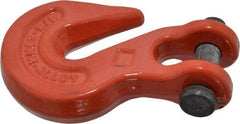 Campbell - 3/8 Inch Chain Diameter, Grade 70 Clevis Hook - 7,100 Lbs. Load Capacity, 17/32 Inch Inside Diameter, 1/02 Inch Pin Diameter, 7/16 Inch Hook Throat - USA Tool & Supply