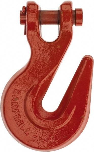 Campbell - 3/4 Inch Chain Diameter, Grade 70 Clevis Hook - 28,300 Lbs. Load Capacity, 15/16 Inch Inside Diameter, 15/16 Inch Pin Diameter, 13/16 Inch Hook Throat - USA Tool & Supply