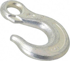 CM - 5,400 Lb Capacity, Chain Grade 43, Carbon Steel Eye Hook - 3-1/4" Reach, 11/16" Eye ID, 3/8" Chain Diam - USA Tool & Supply