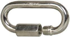 Campbell - Zinc Plated Carbon Steel Quick Link - 1/4" Diameter, 880 Lb Load Limit - USA Tool & Supply