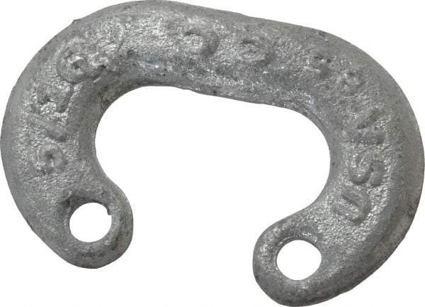 Campbell - Galvanized Carbon Steel Connecting Link - 5/16" Diameter, 2,000 Lb Load Limit - USA Tool & Supply