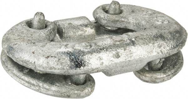 Campbell - Galvanized Carbon Steel Connecting Link - 3/8" Diameter, 2,800 Lb Load Limit - USA Tool & Supply