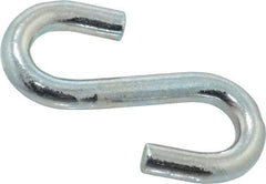 Campbell - Trade Size #100, Carbon Steel Zinc Plated S-Hook - 290 Lb Capacity, 0.312" Wire, 2-1/4" OAL - USA Tool & Supply