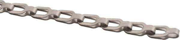 Made in USA - 0.018" Diam Stainless Steel Plumber's Safety Chain - 50 Lb Load Limit, 27 Links per Foot, #2/0, Standard Finish - USA Tool & Supply