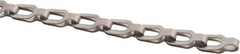 Made in USA - 0.018" Diam Stainless Steel Plumber's Safety Chain - 50 Lb Load Limit, 27 Links per Foot, #2/0, Standard Finish - USA Tool & Supply