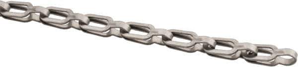 Made in USA - 0.023" Diam Stainless Steel Plumber's Safety Chain - 75 Lb Load Limit, 24 Links per Foot, #1/0, Standard Finish - USA Tool & Supply