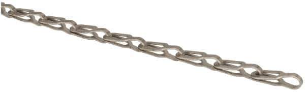 Made in USA - 0.028" Diam Stainless Steel Plumber's Safety Chain - 100 Lb Load Limit, 20 Links per Foot, #1, Standard Finish - USA Tool & Supply