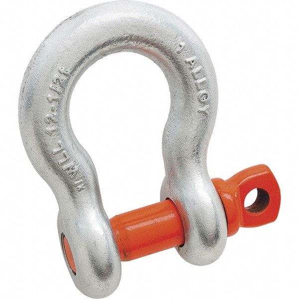 Campbell - 1/2" Nominal Chain Size, 3.33 Ton Alloy Steel Screw Anchor Shackle - USA Tool & Supply