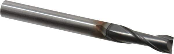 OSG - 1/4", 3/4" LOC, 1/4" Shank Diam, 2-1/2" OAL, 2 Flute, Solid Carbide Square End Mill - Single End, Diamond Finish, Spiral Flute, 30° Helix, Centercutting, Right Hand Cut, Right Hand Flute, Series 7020 - USA Tool & Supply