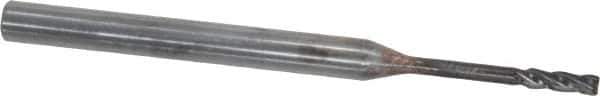 OSG - 1/16", 3/16" LOC, 1/8" Shank Diam, 1-3/4" OAL, 4 Flute, Solid Carbide Square End Mill - Single End, Diamond Finish, Spiral Flute, 30° Helix, Centercutting, Right Hand Cut, Right Hand Flute, Series 7040 - USA Tool & Supply