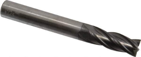 OSG - 5/16", 13/16" LOC, 5/16" Shank Diam, 2-1/2" OAL, 4 Flute, Solid Carbide Square End Mill - Single End, Diamond Finish, Spiral Flute, 30° Helix, Centercutting, Right Hand Cut, Right Hand Flute, Series 7040 - USA Tool & Supply