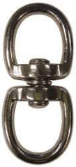 Value Collection - 3-3/8" Long Oval Deluxe Swivel Eye Bolt Snap - Zinc Alloy with 5/16" Snap Opening - USA Tool & Supply