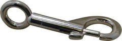 Value Collection - 3-5/16" Long Oval Fixed Eye Bolt Snap - Zinc Alloy with 3/8" Snap Opening - USA Tool & Supply